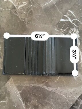 Authentic Hugo Boss Black Leather Bifold Wallet 11 Card Holder Logo